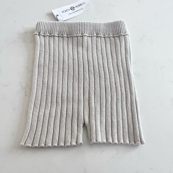 Violeta Federico Other - Violeta e Federico unisex boy girl rib knit ecru shorts size 4 NWT